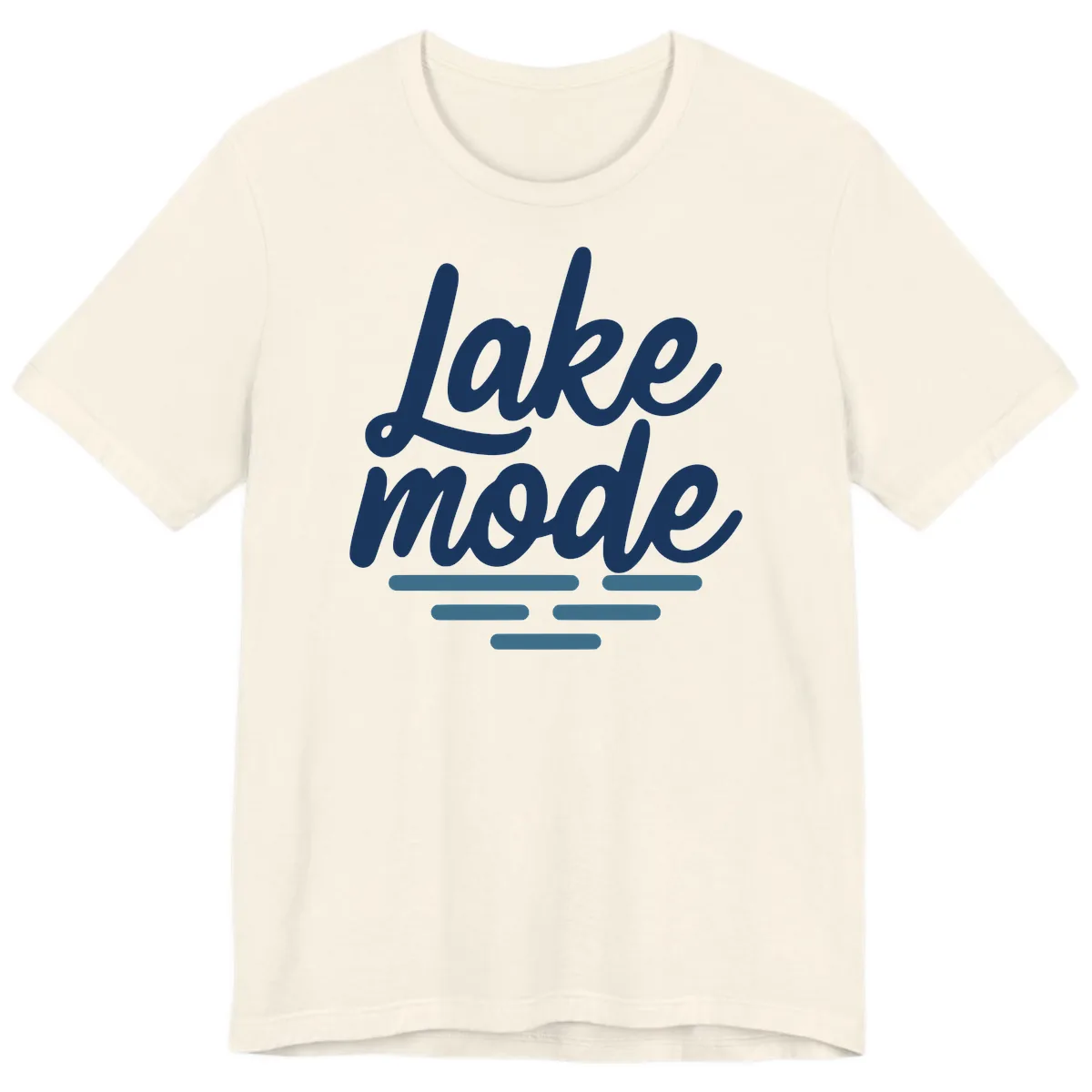 Lake Mode Typography Design Premium T-Shirt in Natural