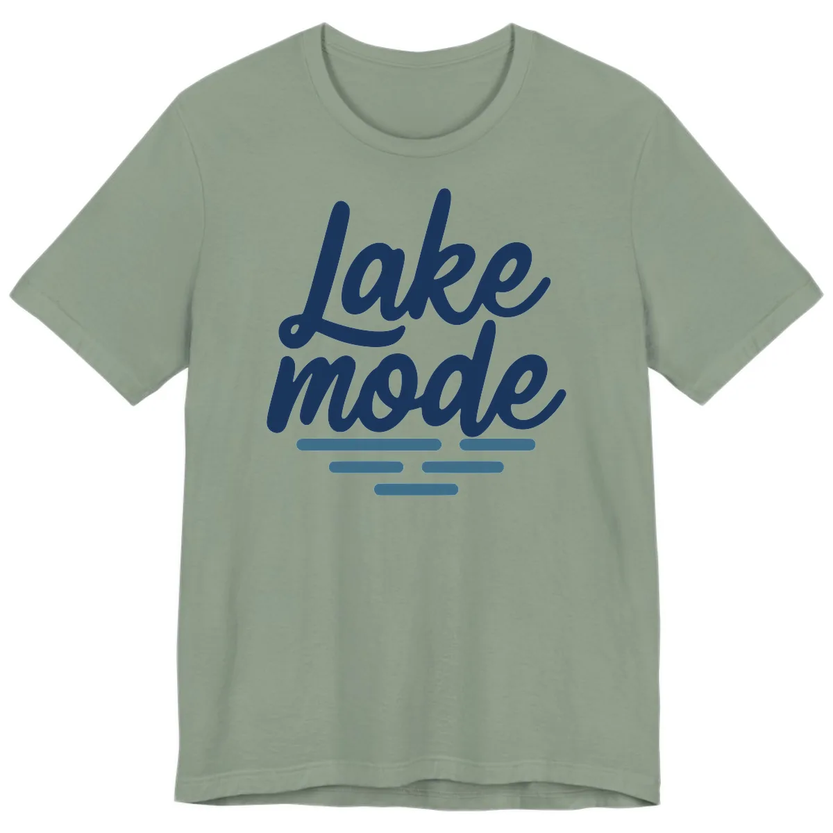 Lake Mode Typography Design Premium T-Shirt in Sage