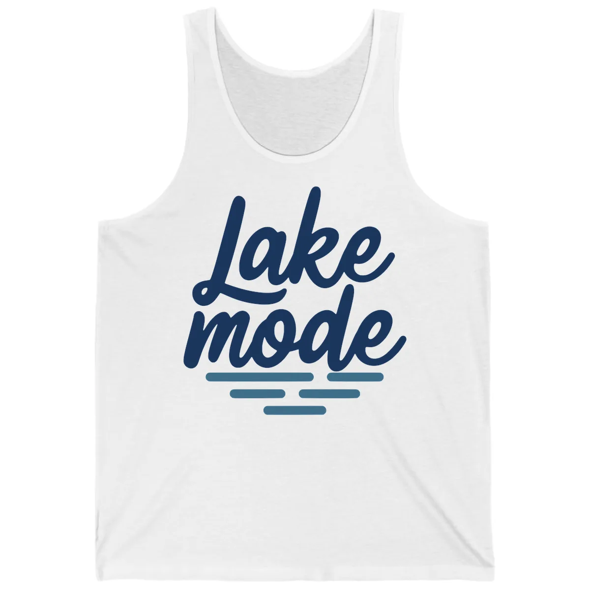 Lake Mode Typography Design Tank in White