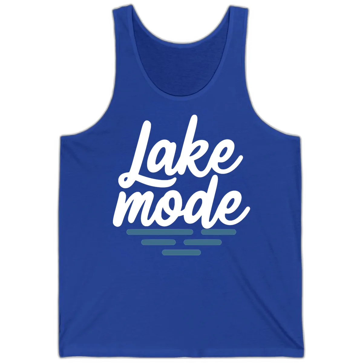 Lake Mode Typography Design Tank in True Royal