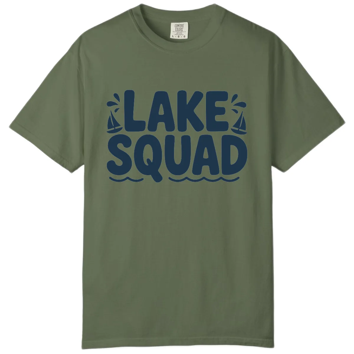 Lake Squad Graphic Design Comfort Color in Sage