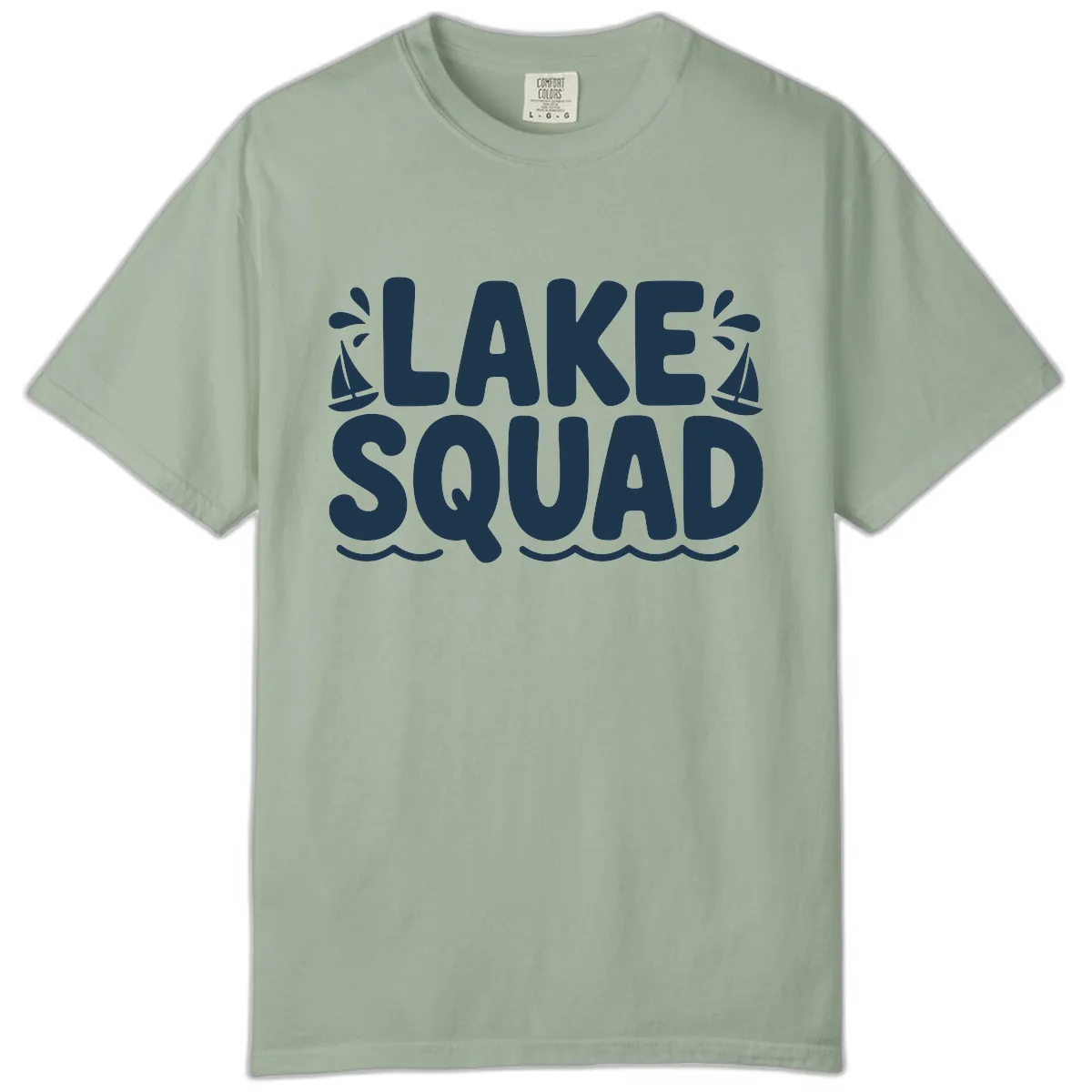 Lake Squad Graphic Design Comfort Color in Bay