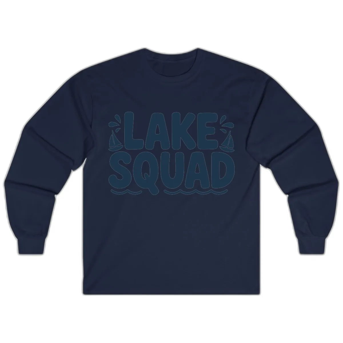 Lake Squad Graphic Design Long Sleeve in Navy