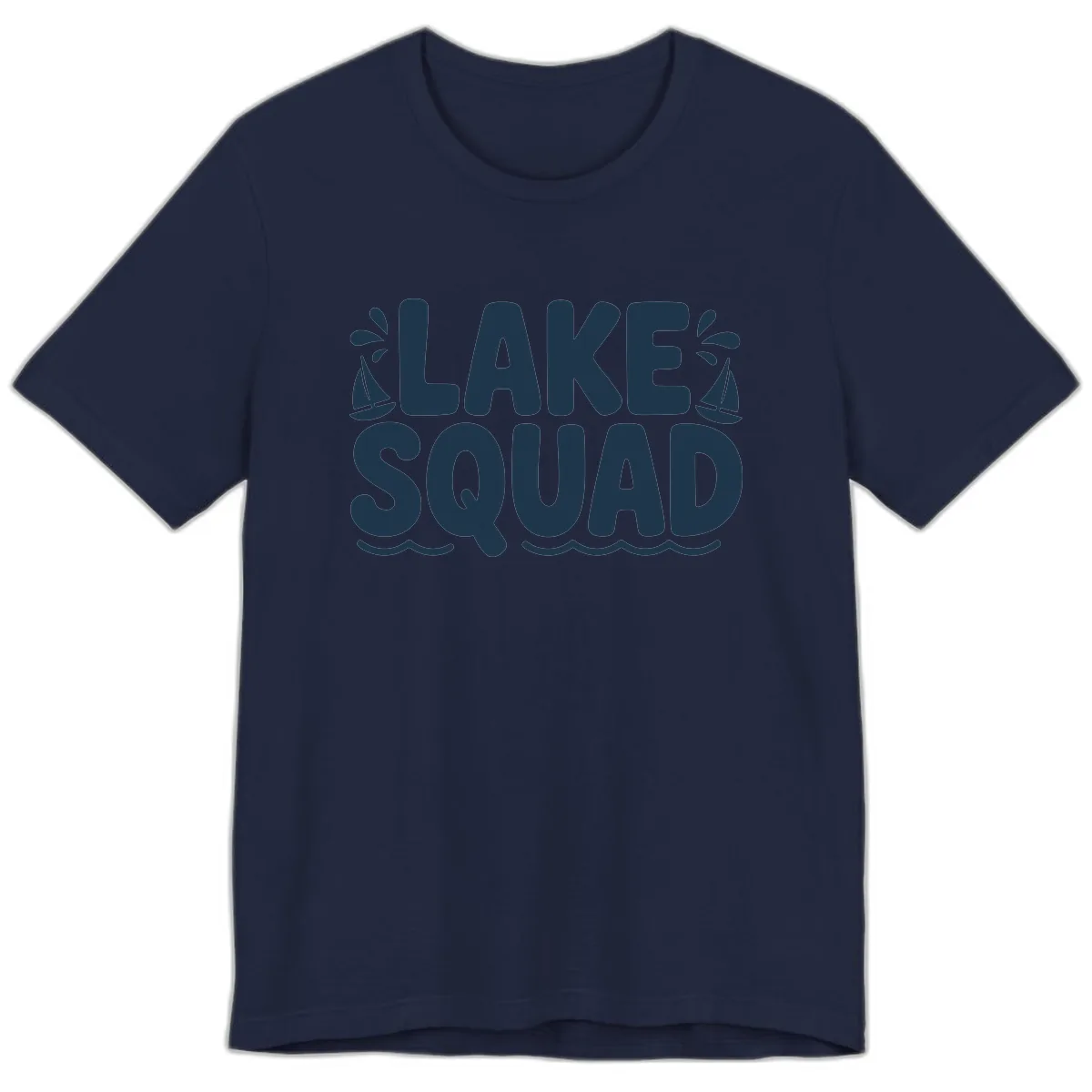 Lake Squad Graphic Design Premium T-Shirt in Navy