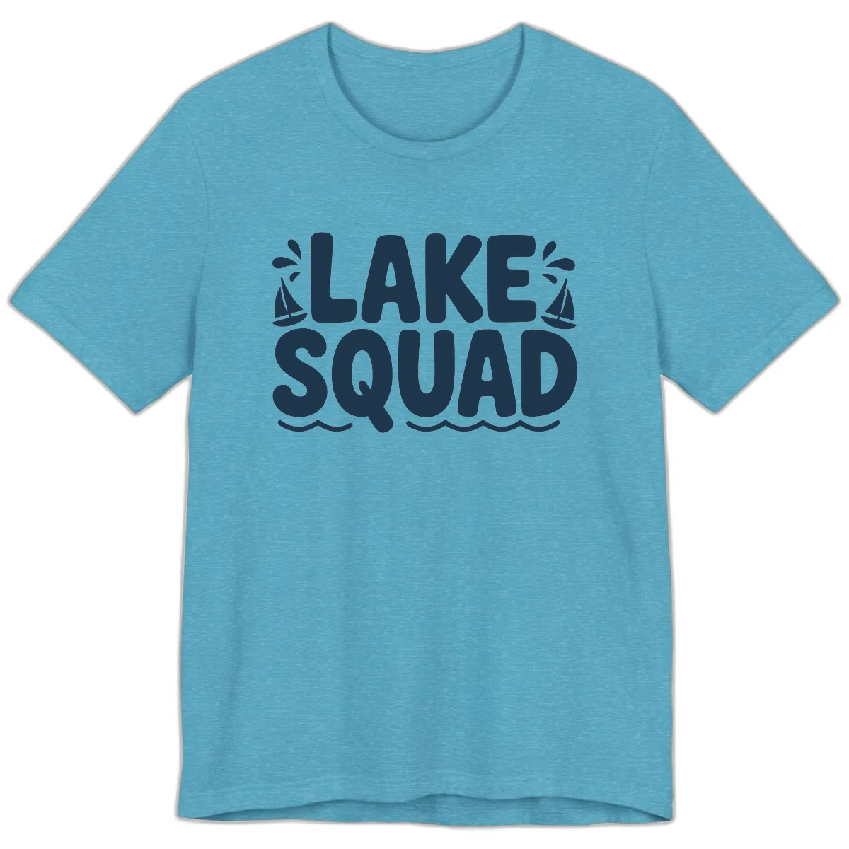 Lake Squad Graphic Design Premium T-Shirt in Heather Aqua