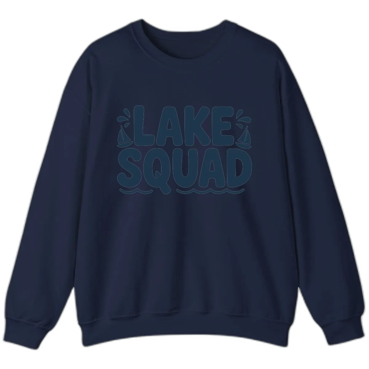 Lake Squad Graphic Design Sweatshirt in Navy