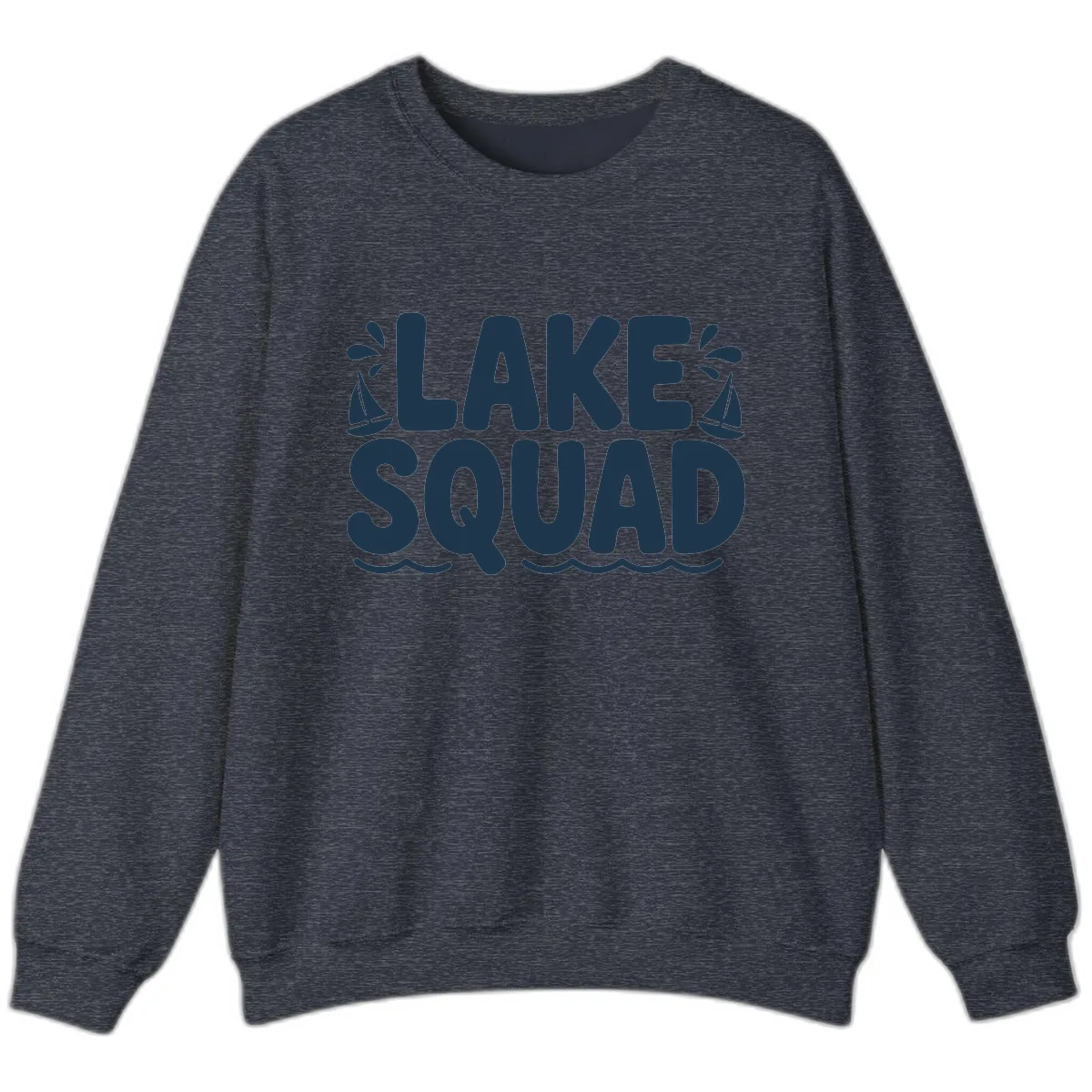 Lake Squad Graphic Design Sweatshirt in Heather Sport Dark Navy