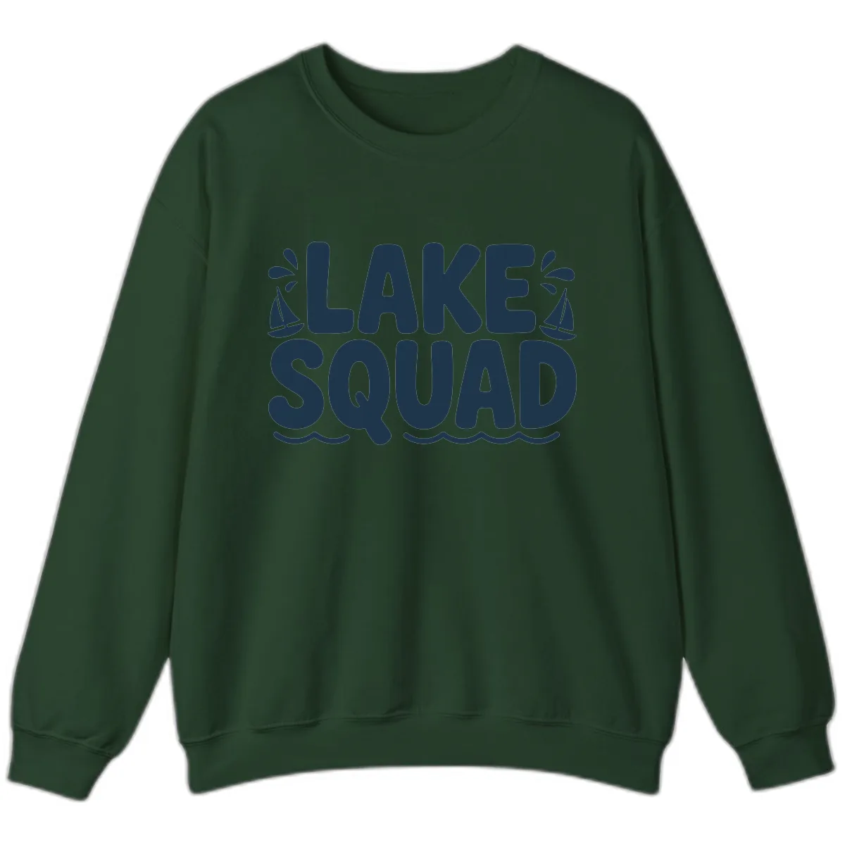 Lake Squad Graphic Design Sweatshirt in Forest Green