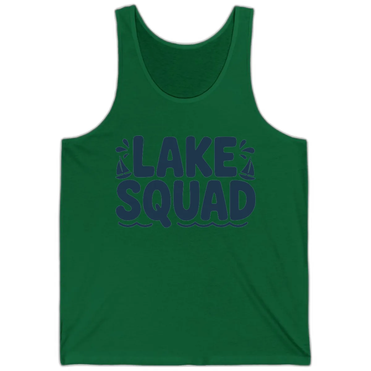 Lake Squad Graphic Design Tank in Kelly