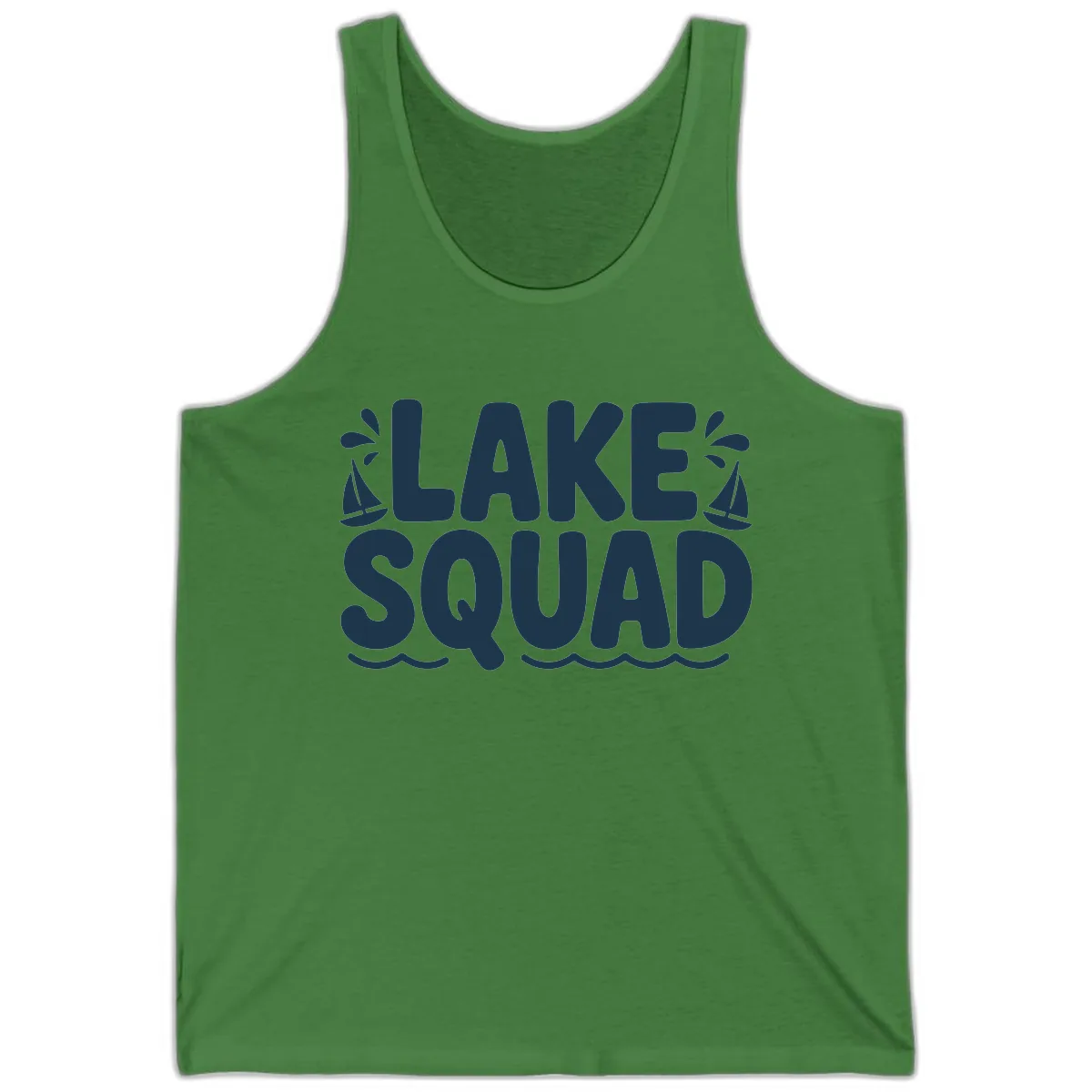 Lake Squad Graphic Design Tank in Leaf