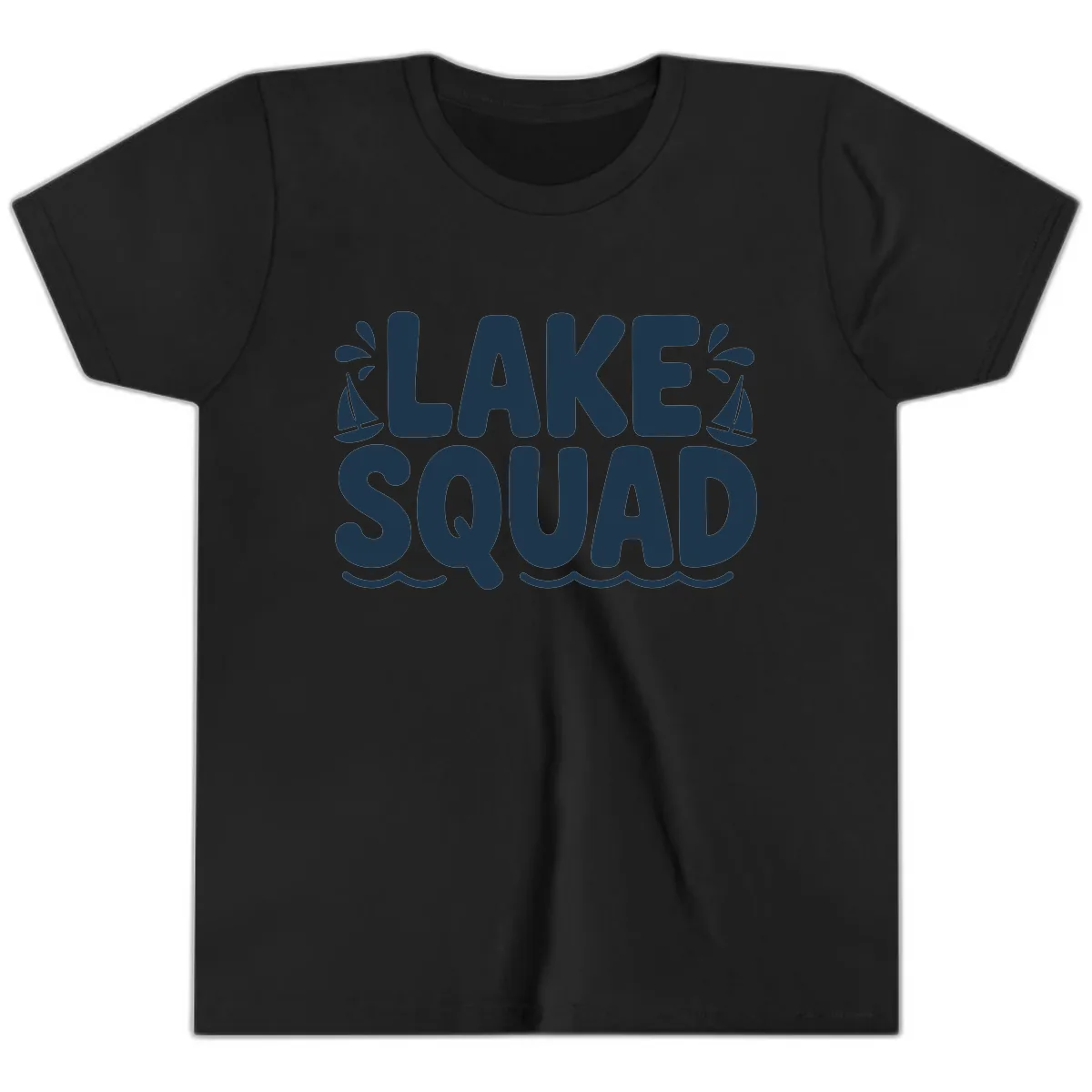 Lake Squad Graphic Design Youth T-Shirt in Black