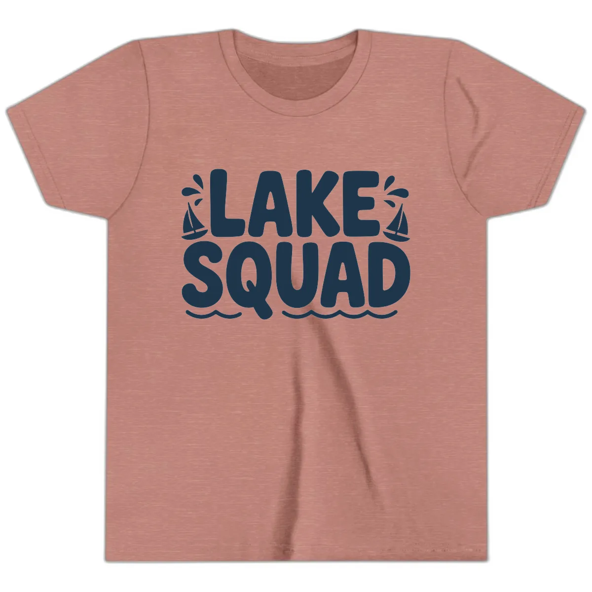 Lake Squad Graphic Design Youth T-Shirt in Heather Mauve