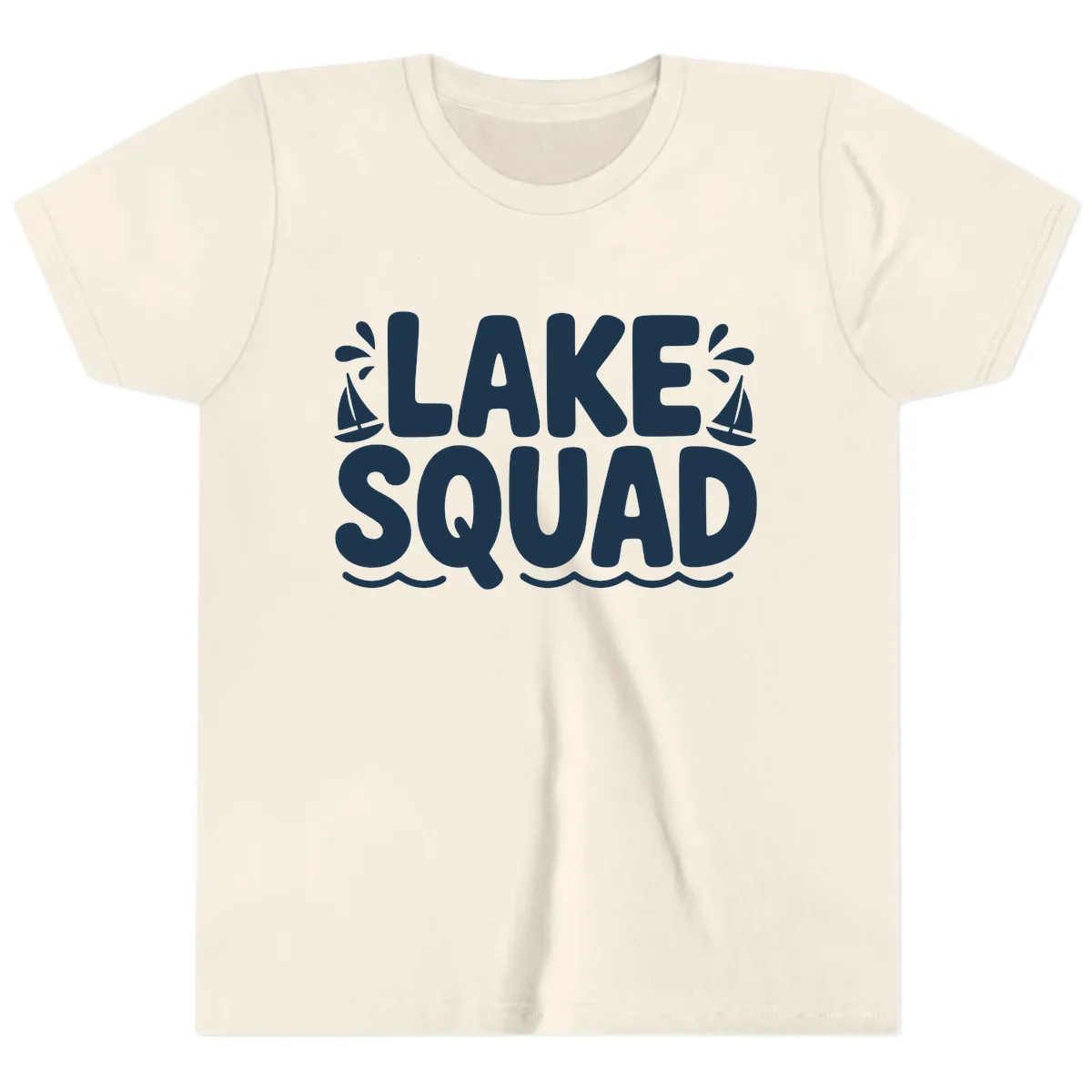 Lake Squad Graphic Design Youth T-Shirt in Natural