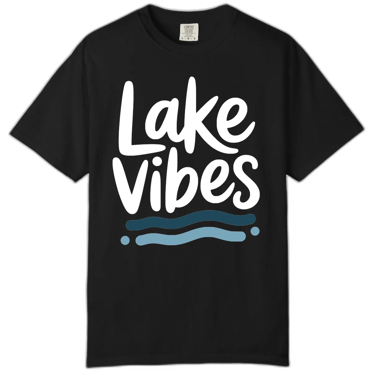Lake Vibes Typography Design Comfort Color in Black