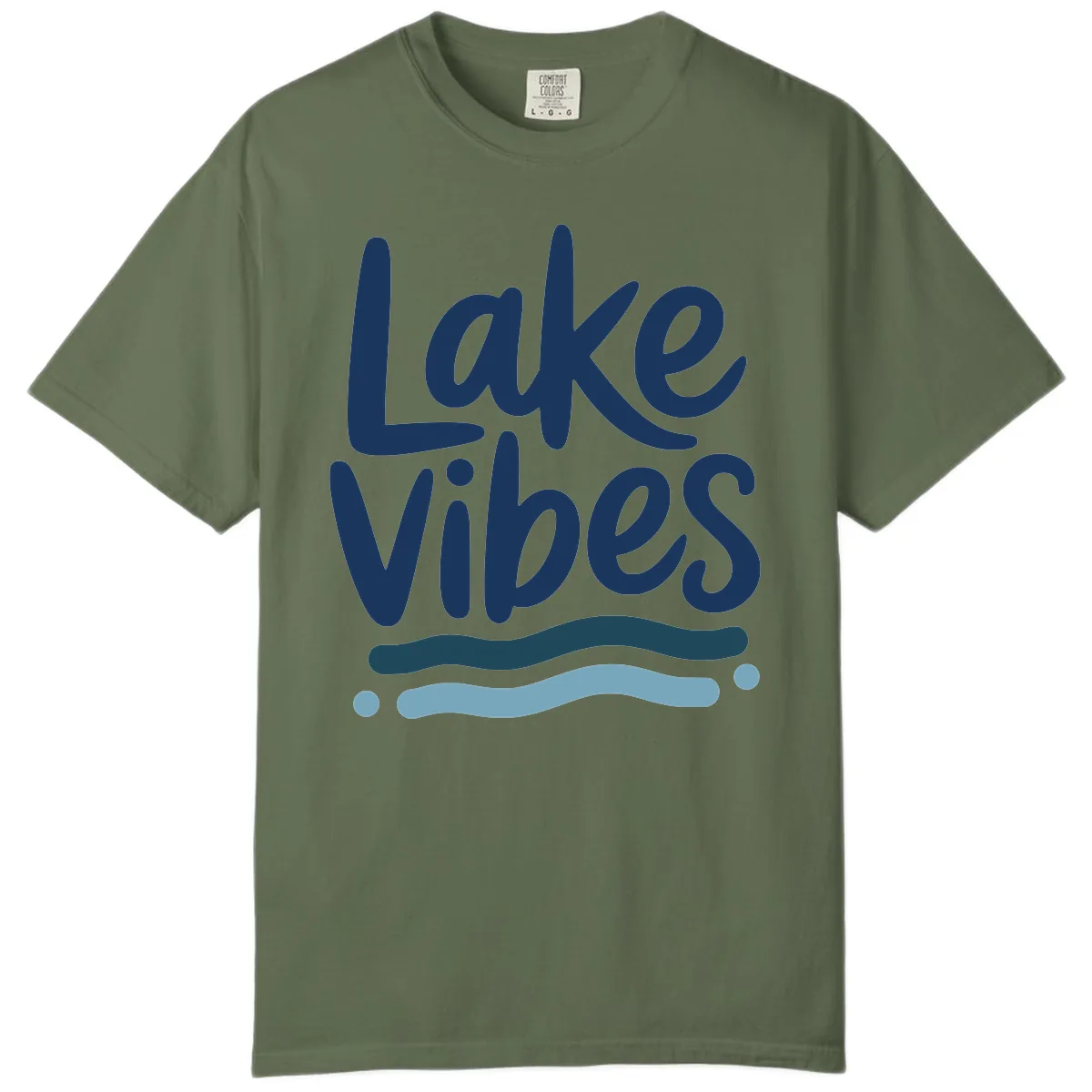 Lake Vibes Typography Design Comfort Color in Sage