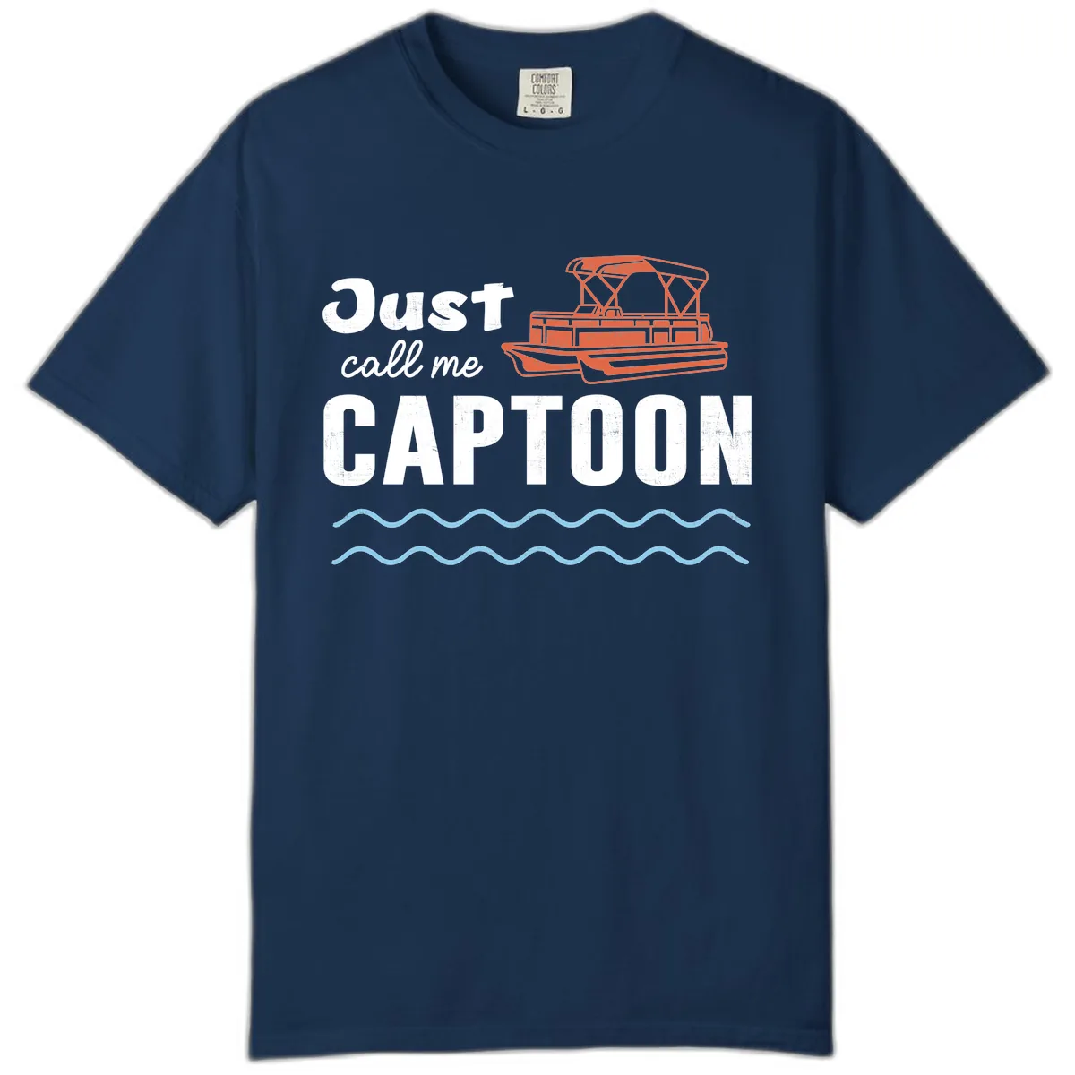 Just Call Me Captoon Comfort Color in Navy