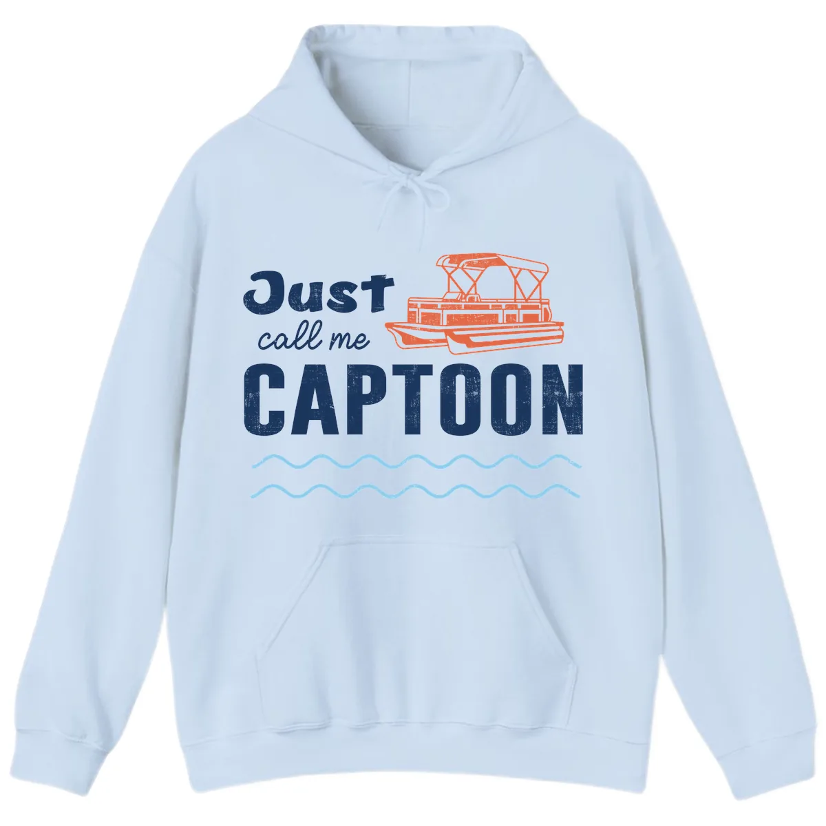 Just Call Me Captoon Hoodie in Light Blue
