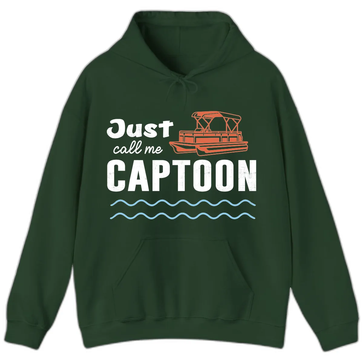 Just Call Me Captoon Hoodie in Forest Green