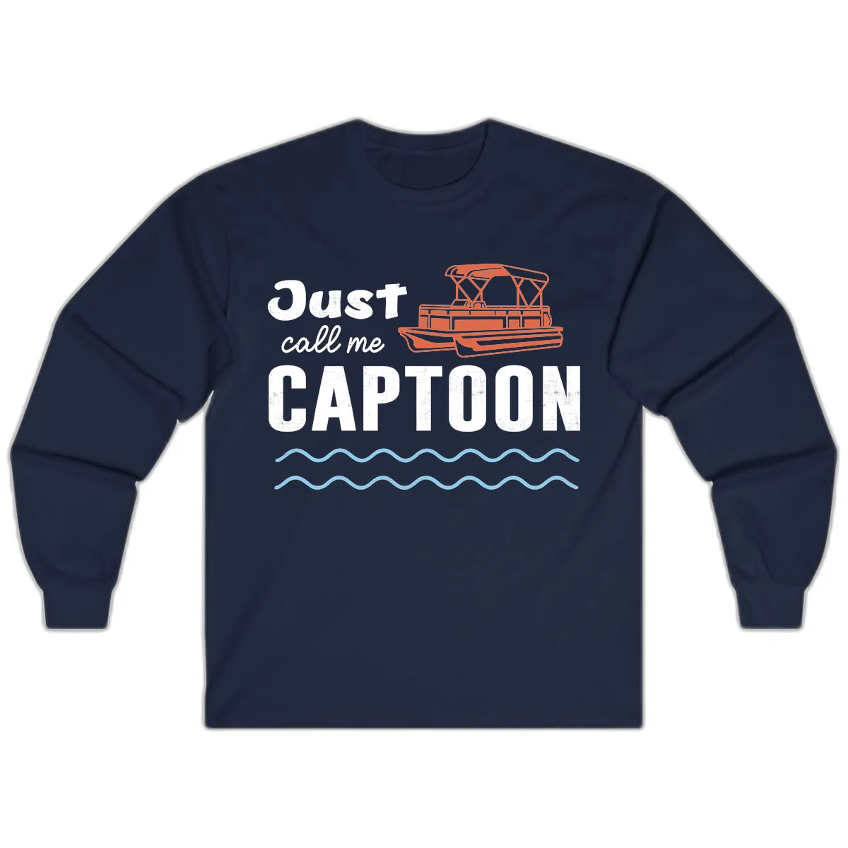 Just Call Me Captoon Long Sleeve in Navy