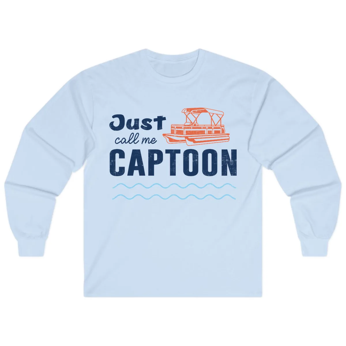 Just Call Me Captoon Long Sleeve in Light Blue
