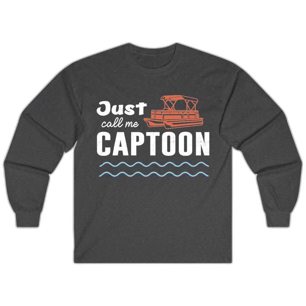 Just Call Me Captoon Long Sleeve in Dark Heather