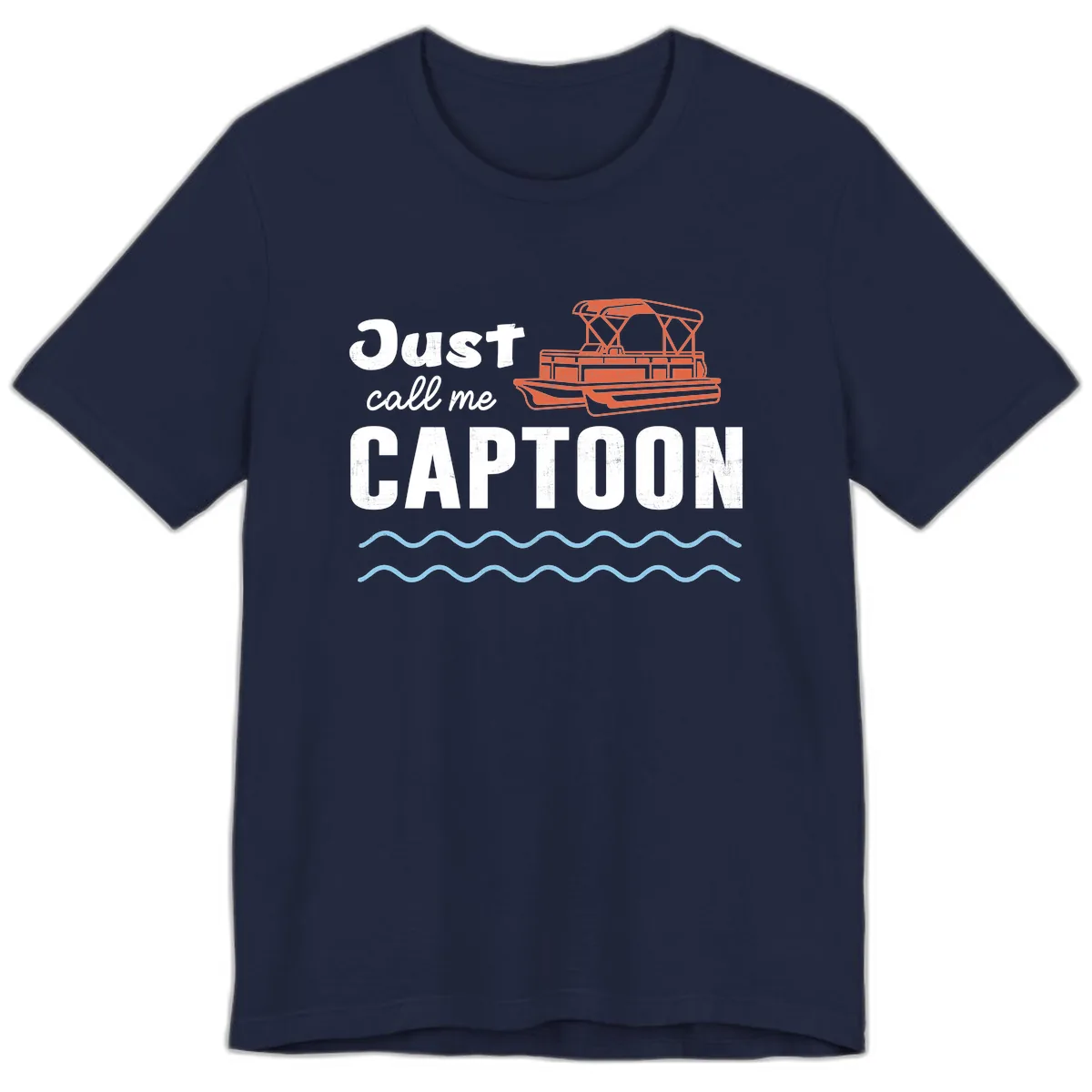 Just Call Me Captoon Premium T-Shirt in Navy