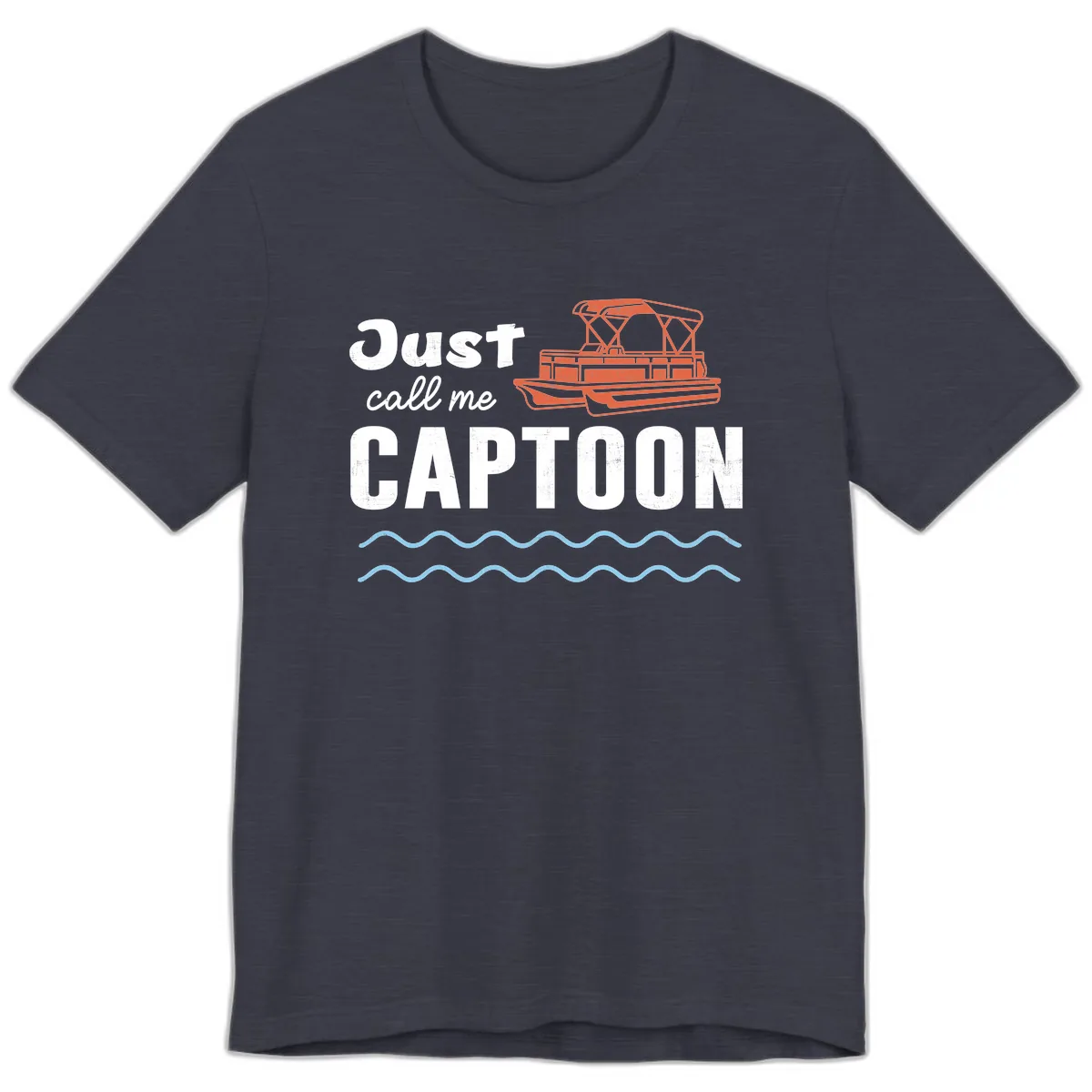 Just Call Me Captoon Premium T-Shirt in Heather Midnight Navy