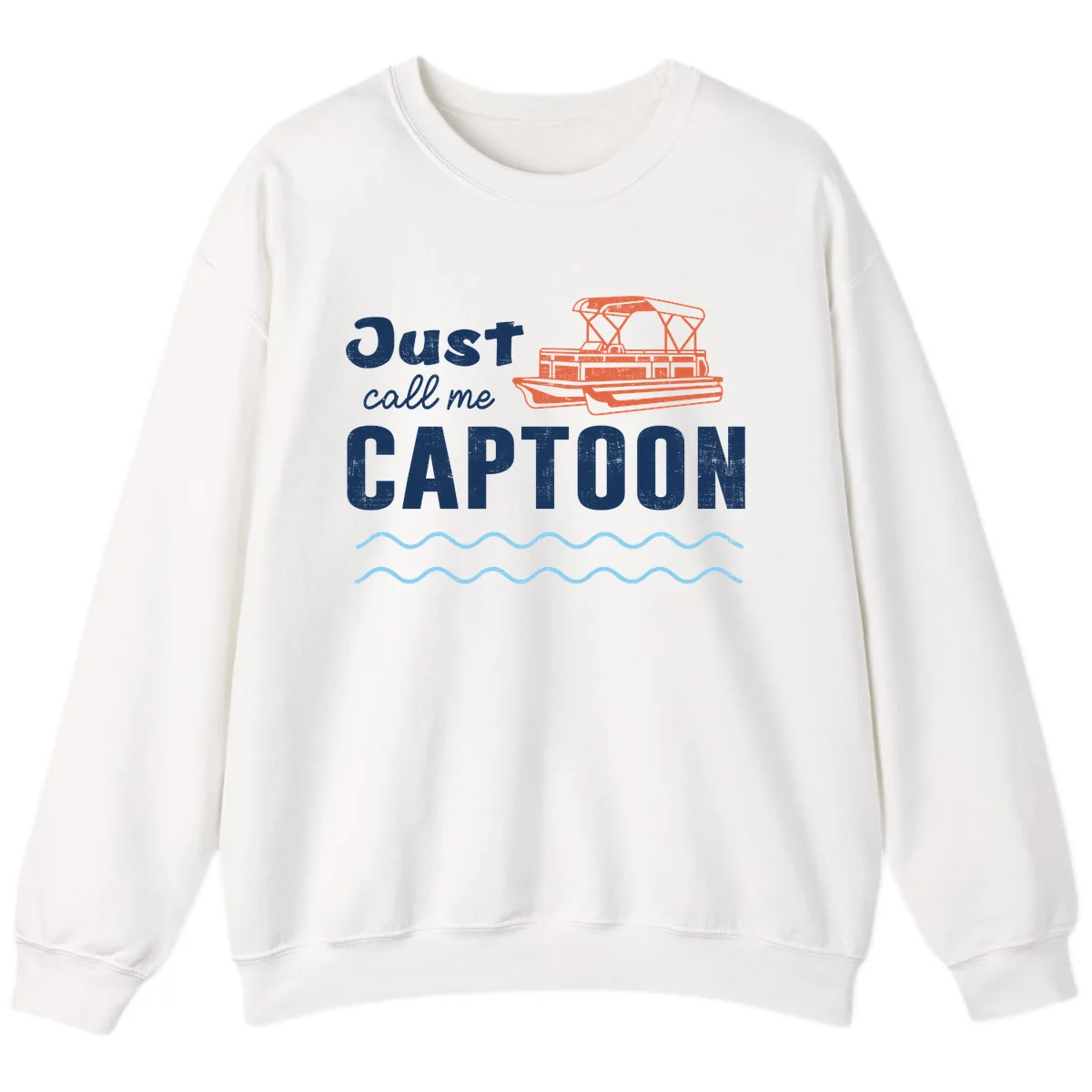 Just Call Me Captoon Sweatshirt in White