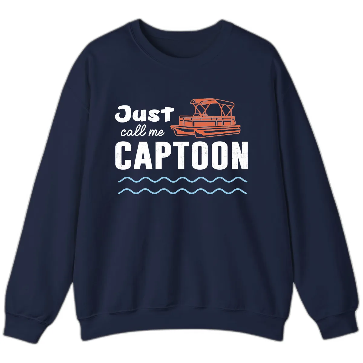 Just Call Me Captoon Sweatshirt in Navy