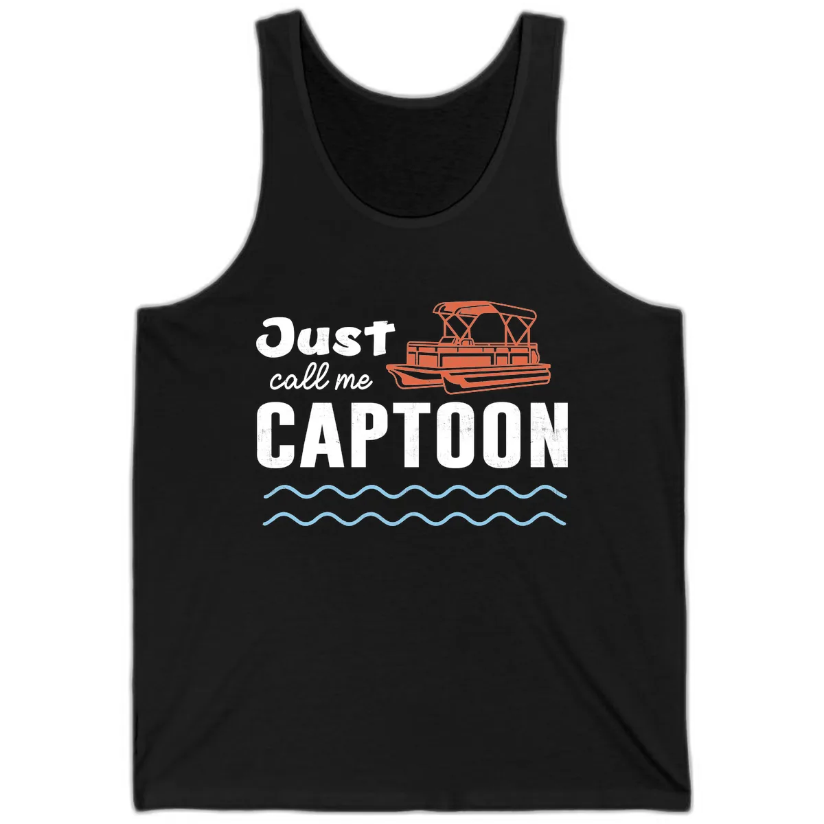 Just Call Me Captoon Tank in Black