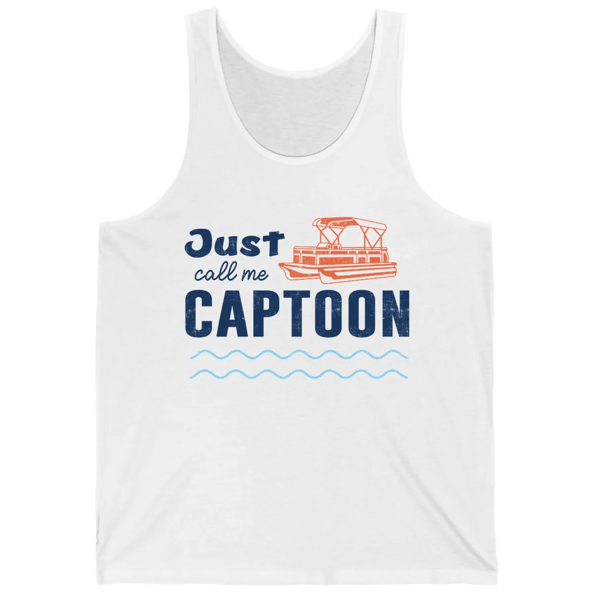 Just Call Me Captoon Tank in White