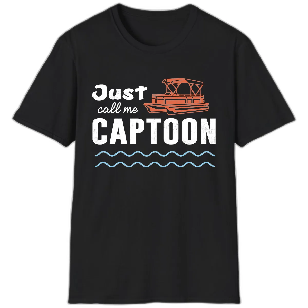 Just Call Me Captoon T-Shirt in Black