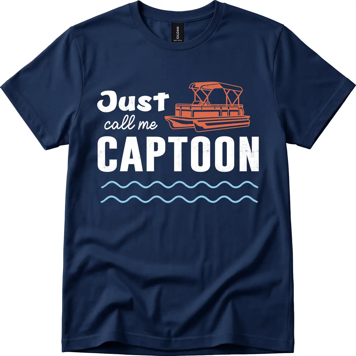 Just Call Me Captoon T-Shirt in Navy