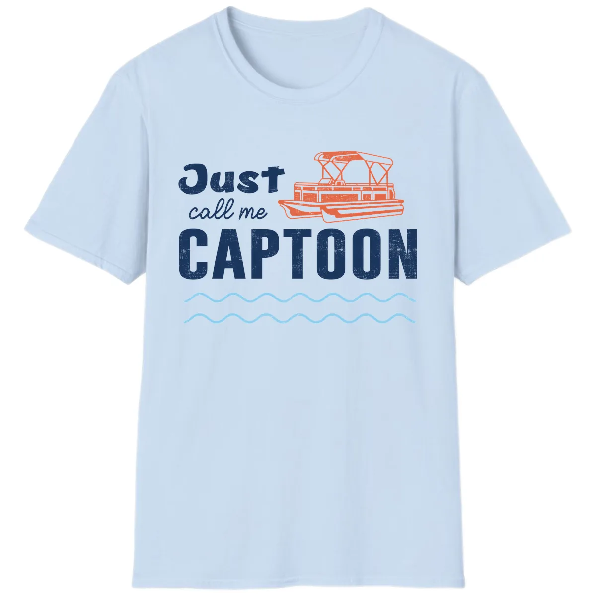 Just Call Me Captoon T-Shirt in Light Blue