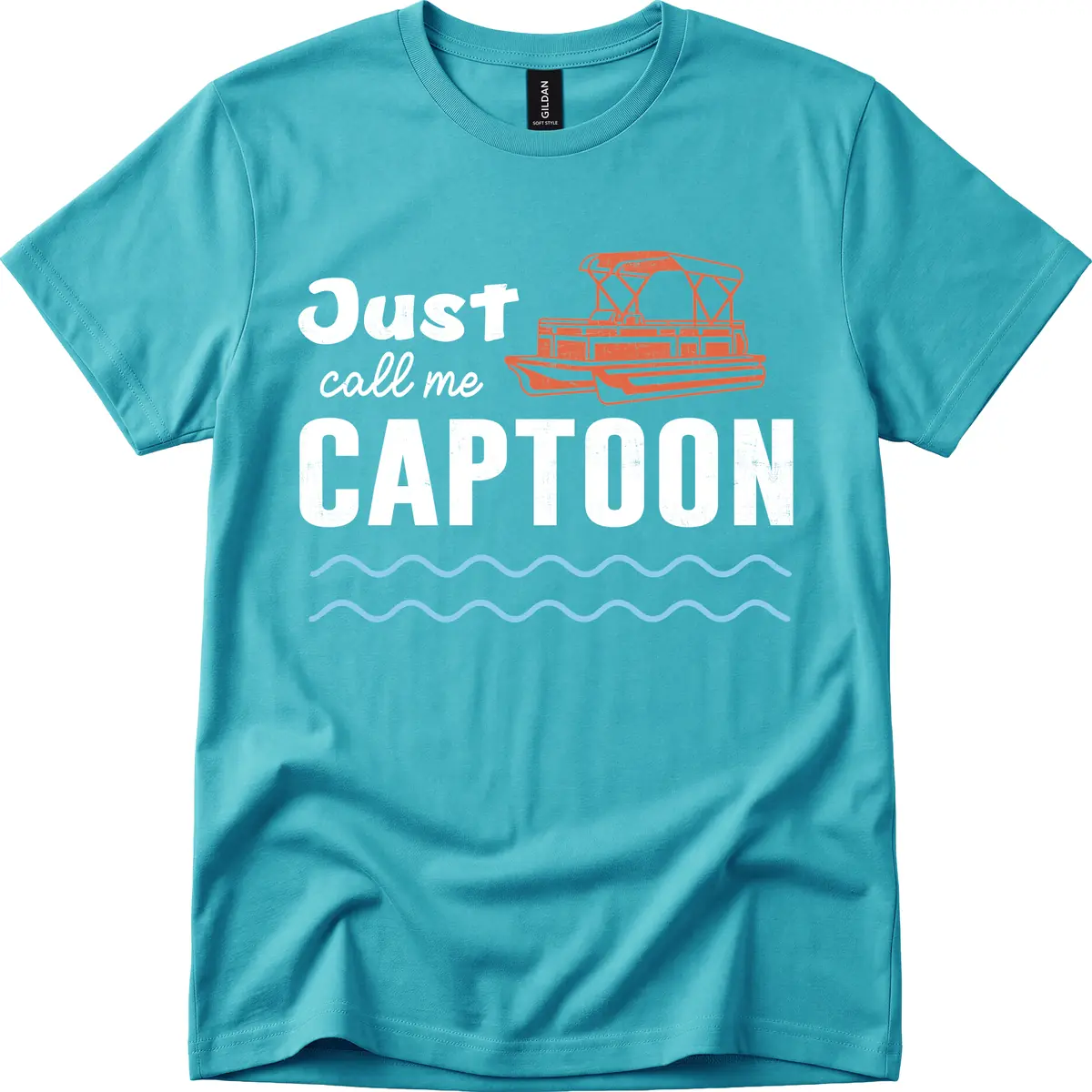 Just Call Me Captoon T-Shirt in Tropical Blue