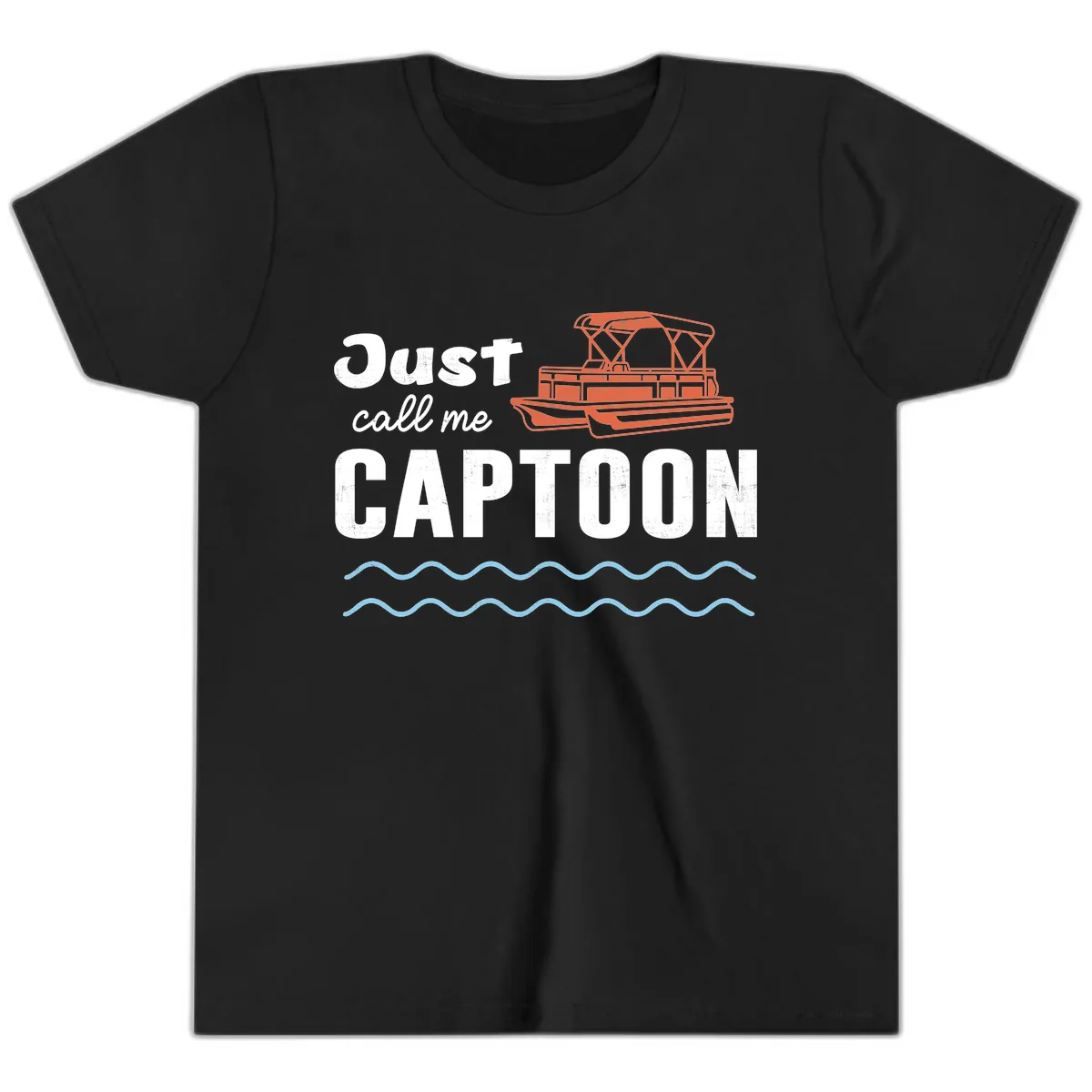 Just Call Me Captoon Youth T-Shirt in Black