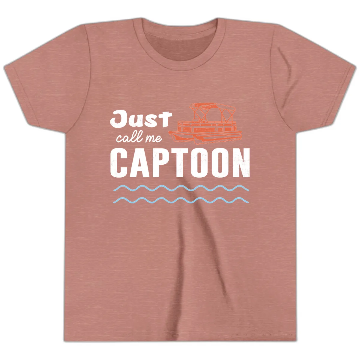 Just Call Me Captoon Youth T-Shirt in Heather Mauve