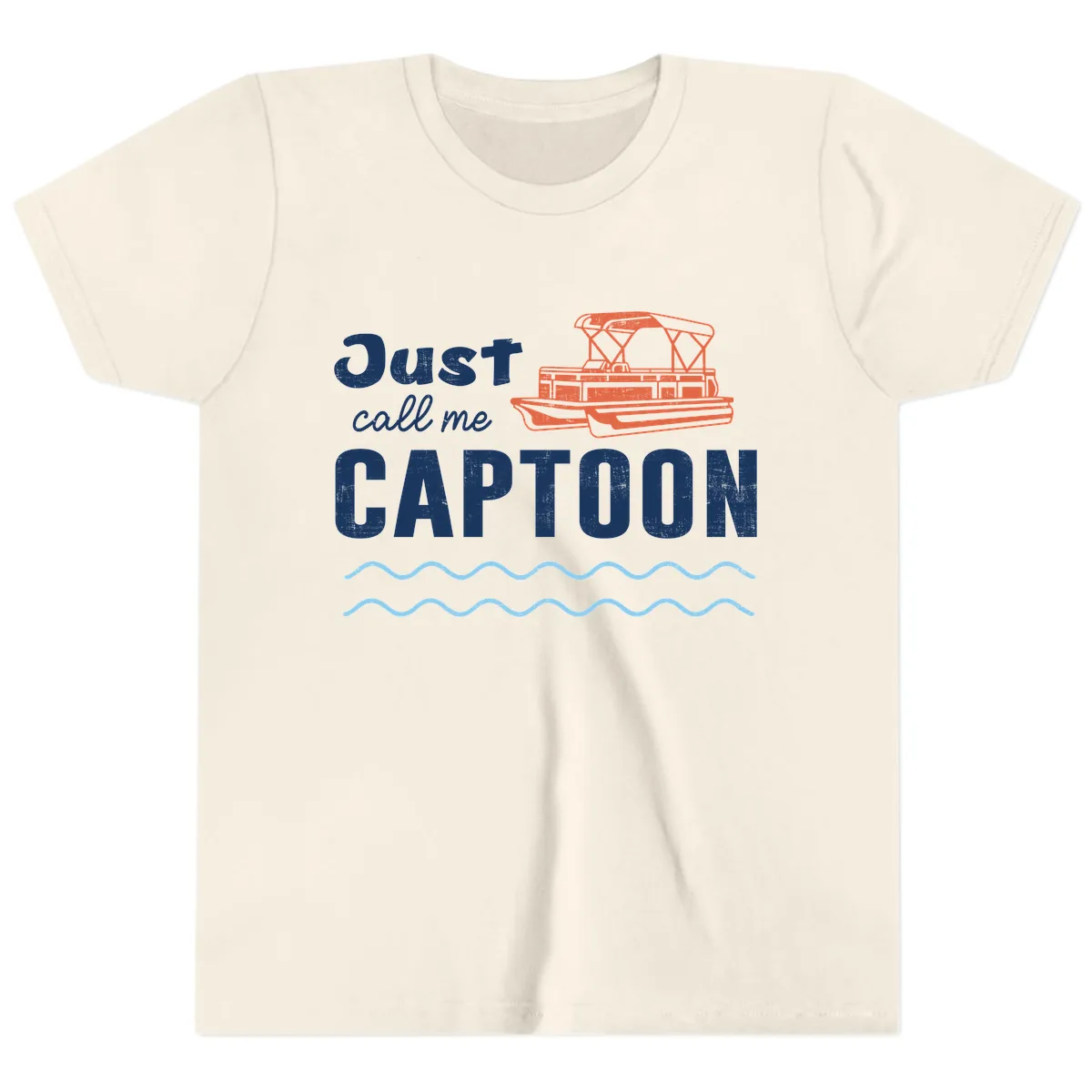 Just Call Me Captoon Youth T-Shirt in Natural