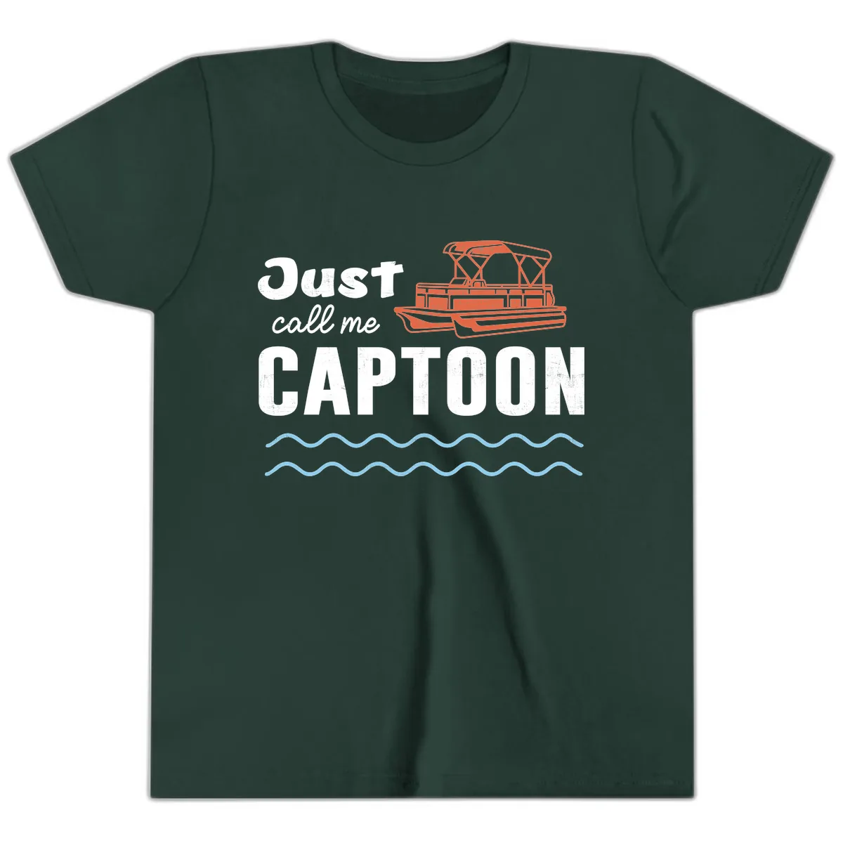 Just Call Me Captoon Youth T-Shirt in Forest