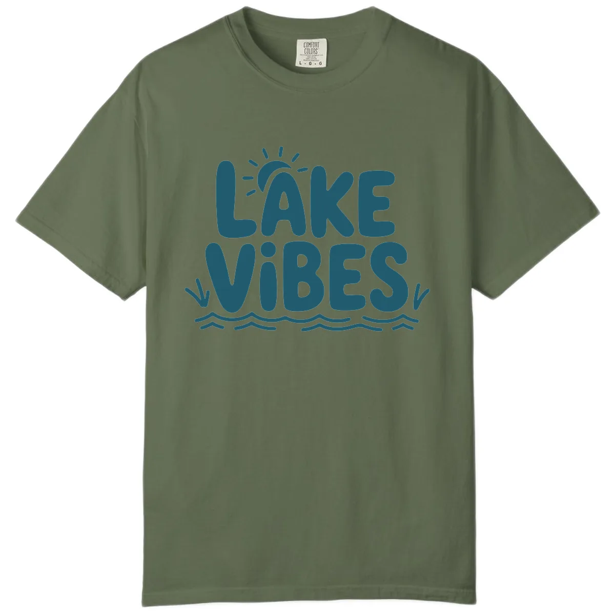 Lake Vibes Typography Design Comfort Color in Sage