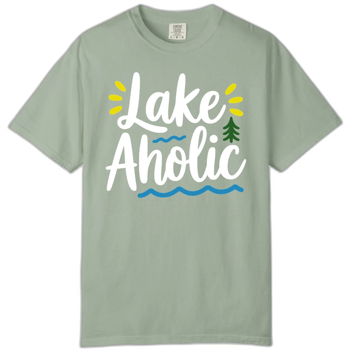 Lakeaholic Typography Design Comfort Color in Bay