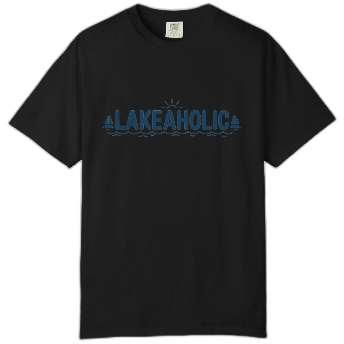 Lakeaholic Typography Design Comfort Color in Black