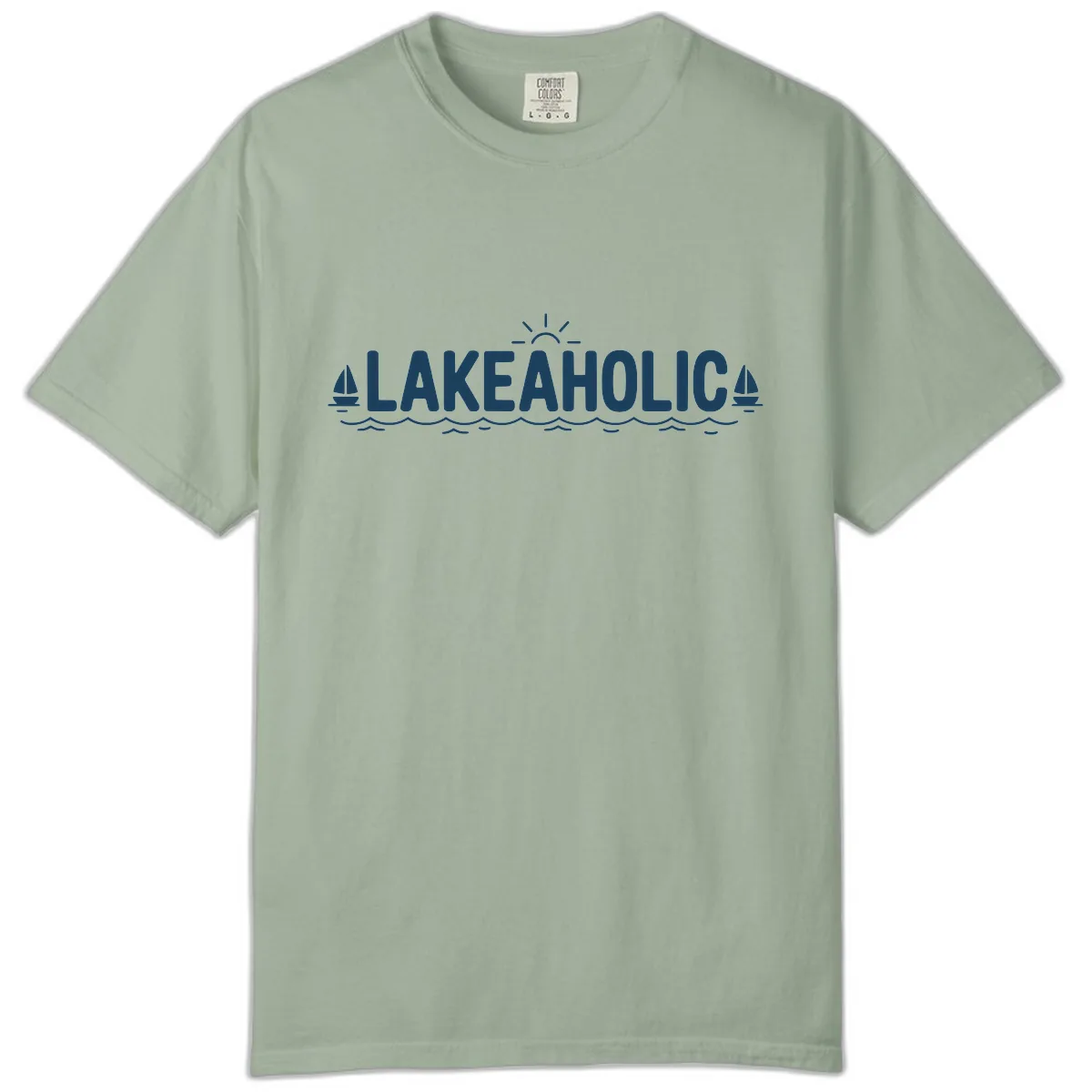 Lakeaholic Typography Design Comfort Color in Bay
