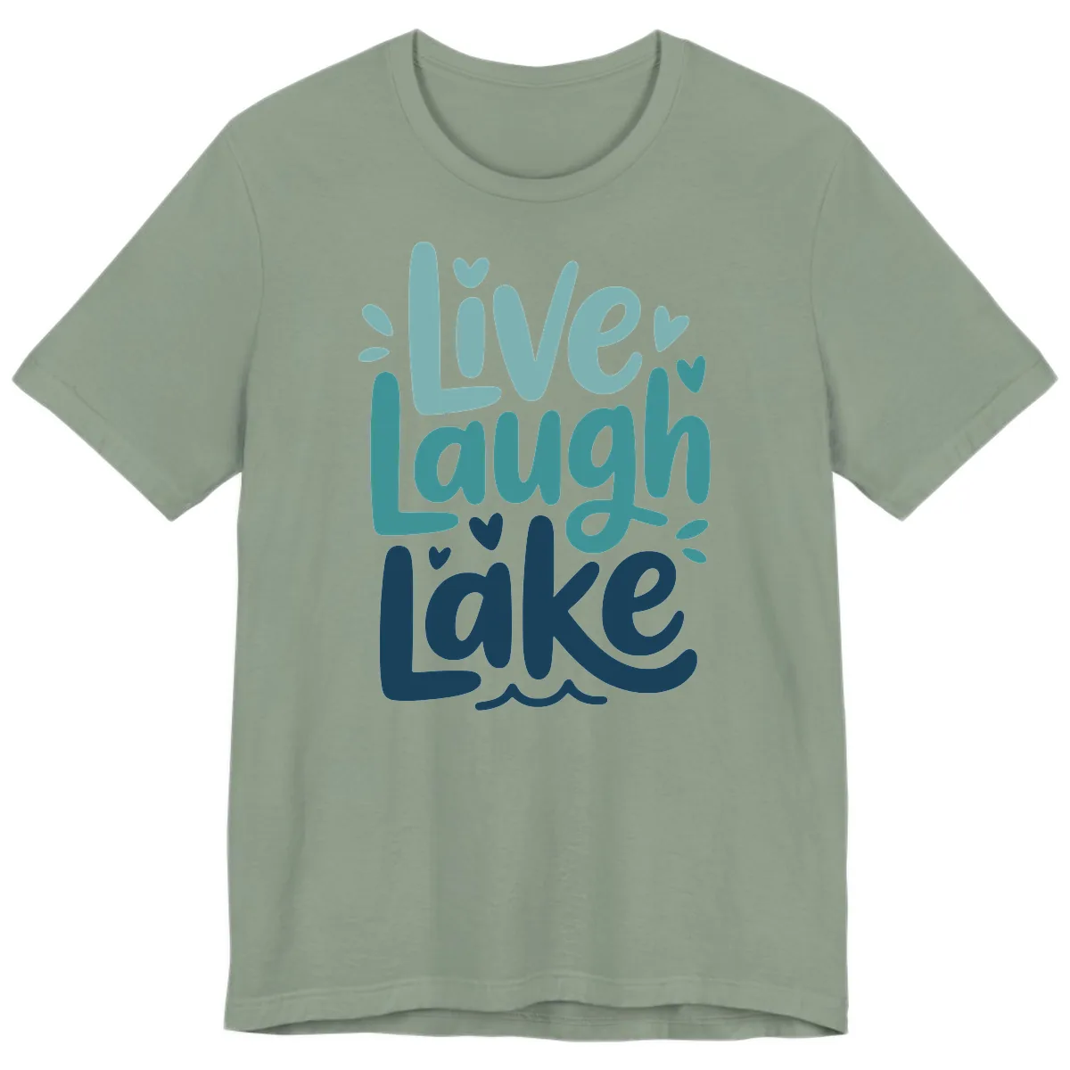 Live Laugh Lake Typography Design Premium T-Shirt in Sage
