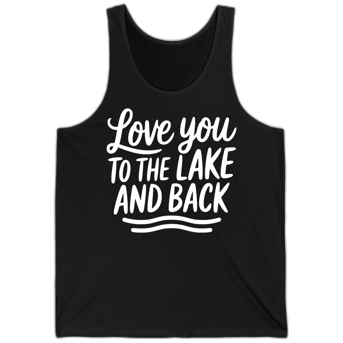 Love You To The Lake And Back Tank in Black