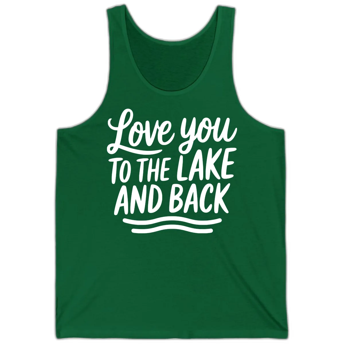 Love You To The Lake And Back Tank in Kelly