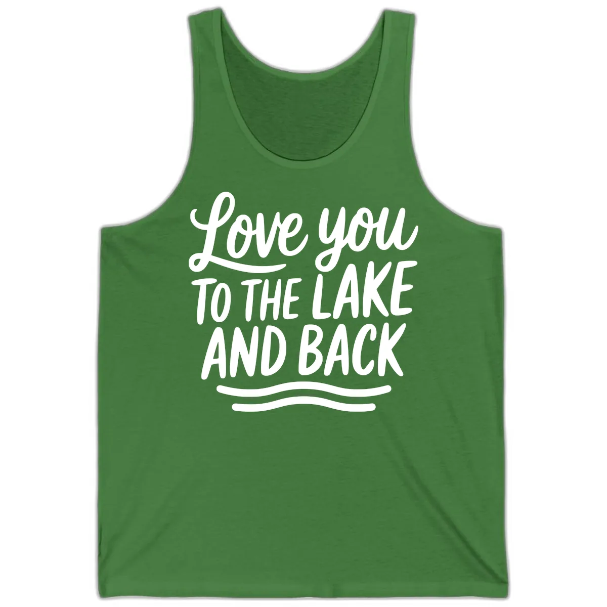 Love You To The Lake And Back Tank in Leaf