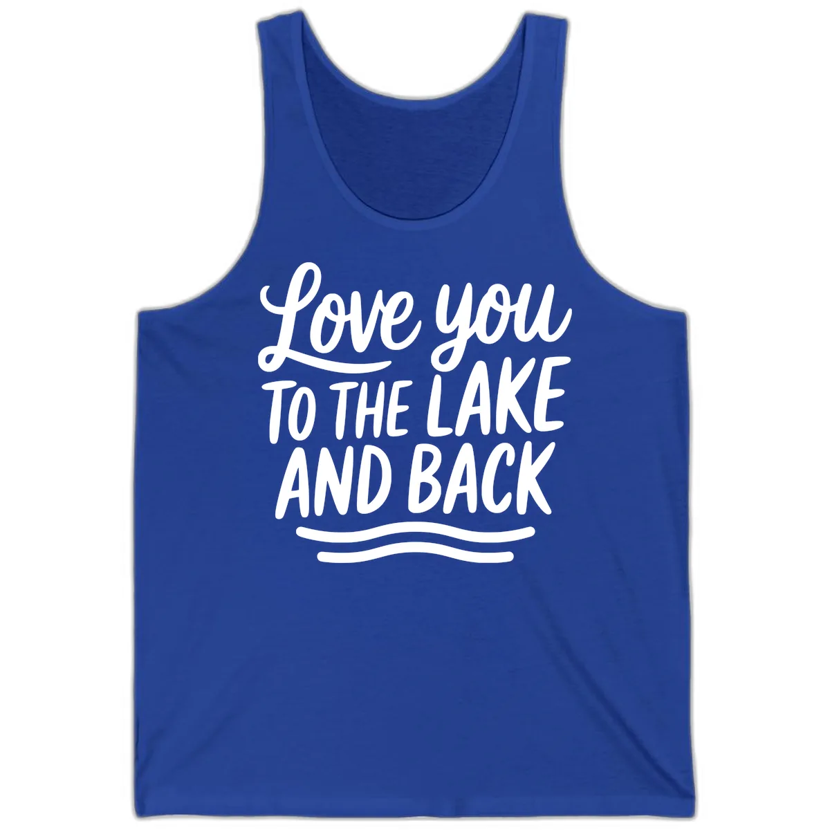 Love You To The Lake And Back Tank in True Royal