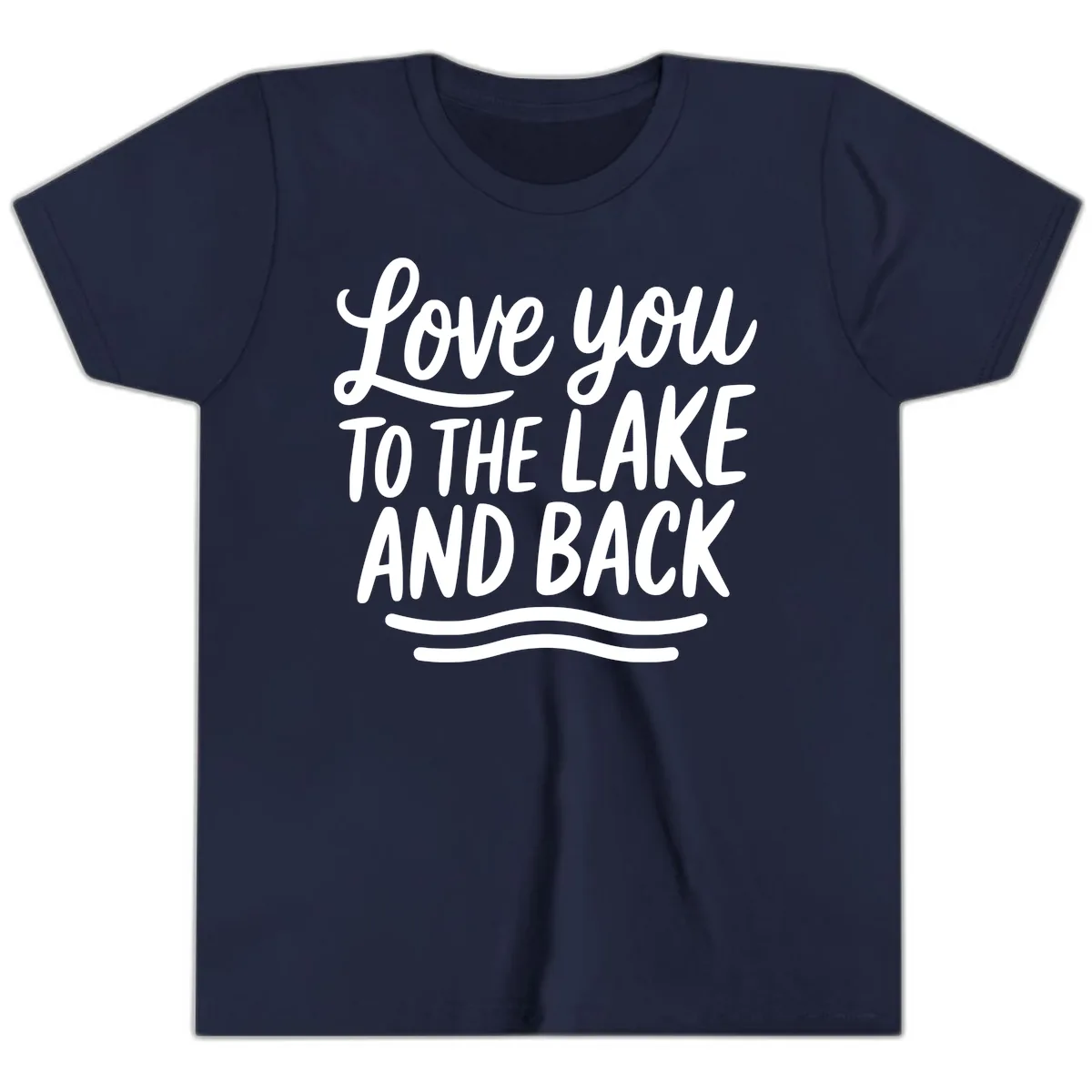 Love You To The Lake And Back Youth T-Shirt in Navy