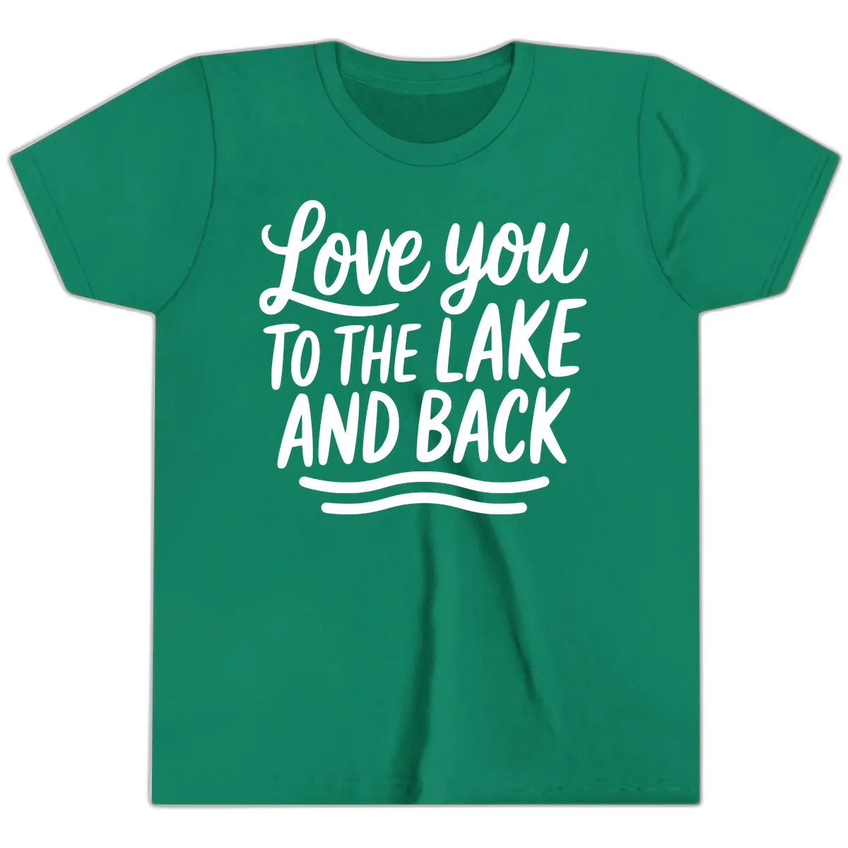 Love You To The Lake And Back Youth T-Shirt in Kelly